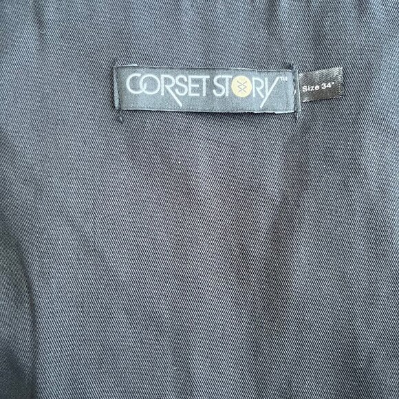 Corset Story Black Waist Training Overbust Corset Womens Size 34 Bones Longline - Picture 3 of 10